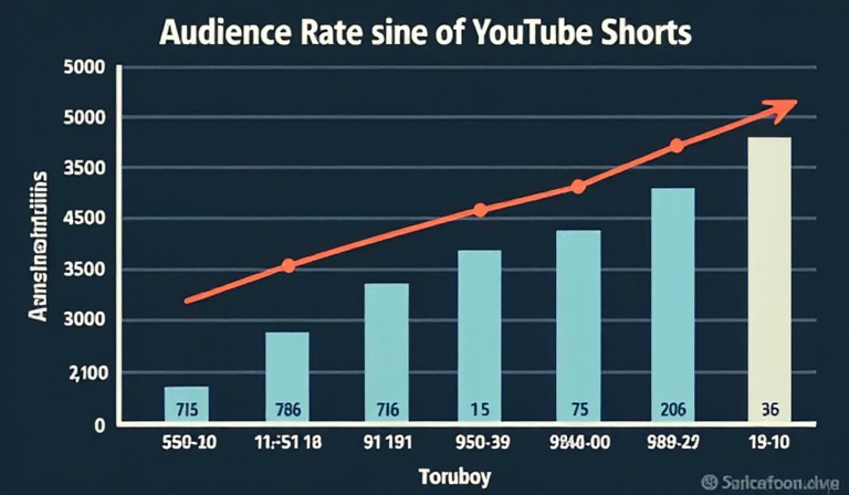 A graph showing audience retention rates across different YouTube Shorts lengths, with a highlighted peak in the 35-45 second range