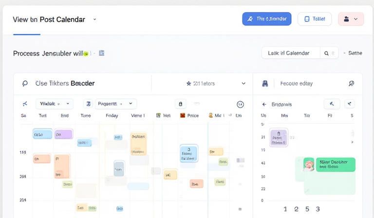 Calendar view of scheduled TikTok posts
