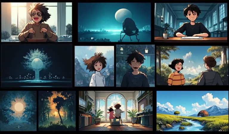 Side-by-side screenshots of five different AI video platforms showing their interface